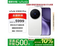 vivo X300 Pro简单白手机优惠低至5199元