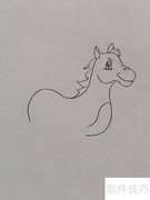 骏马奔腾简笔画法