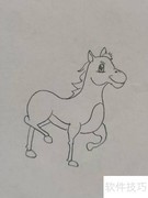 骏马奔腾简笔画法