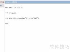 Scilab绘制正切函数图像