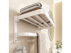 宫薰免打孔双折叠浴巾架