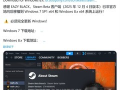 民间开发者成功将Steam最新版适配至Win7/Win8系统