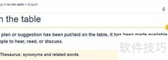 on the table是什么意思
