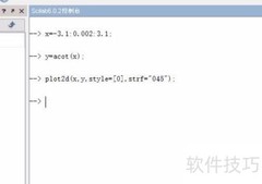 Scilab绘制反余切函数图像