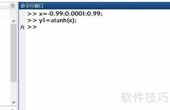 MATLAB绘制反双曲正切图像