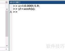 MATLAB绘制反双曲余弦图像
