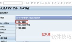 SAP数据库表维护配置