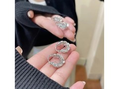 韩版2026新款轻奢闪钻圈圈耳扣，39.9元还送礼盒