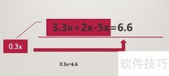 解方程：3.3x+2x-5x=6.6