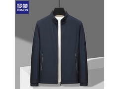 罗蒙藏青色XL立领夹克，低至69元！