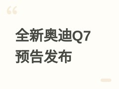 奥迪全新一代Q7换代发布：Alopias蓝漆、S Line套件、七座+多屏+插混动力