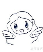 彩色小天使简笔画教程