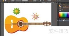 木吉他图片创意设计
