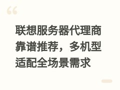 联想服务器代理商靠谱推荐，多机型适配全场景需求