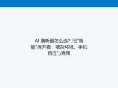AI 助听器怎么选？把"智能"拆开看：嘈杂环境、手机直连与音质