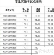 Excel学生成绩统计分析
