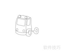 救援车简笔画教程