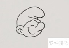 蓝精灵简笔画教程