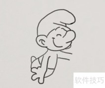 蓝精灵简笔画教程