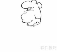 蓝精灵厨师简笔画教程