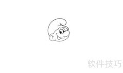 蓝精灵简笔画教程