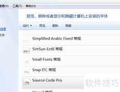 VS中安装Source Code Pro字体