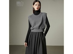 晚白女士法式针织马甲春款