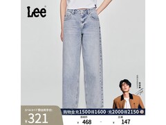 Lee浅蓝色天丝女阔腿牛仔裤179元抢