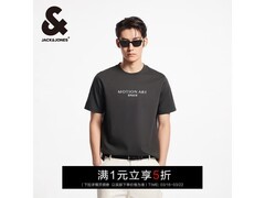 杰克琼斯植绒刺绣短袖T恤5折抢