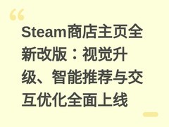 Steam商店主页全新改版：视觉升级、智能推荐与交互优化全面上线