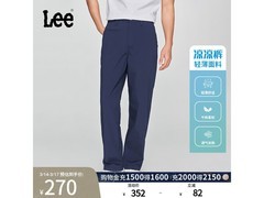 Lee男士直筒字母Logo布裤五折清仓！