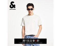 杰克琼斯立体钢印T恤93元