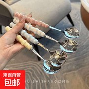 不锈钢彩色珍珠长柄勺两支装，满2.01减2元仅1.99元