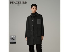 太平鸟男士宽松毛大衣京东159元到手