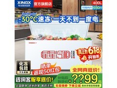 星星冷柜400升卧式冰柜
