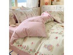 AIDLI草莓小兔纯棉床品四件套低至119元