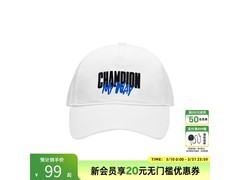 Champion冠军白色音乐主题男帽5折83元
