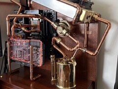 伦敦技师手工打造咖啡机造型全AMD铜管水冷主机