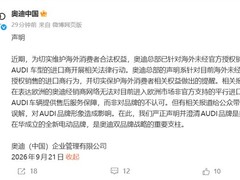 奥迪澄清：德方法律行动针对平行进口，非否定AUDI品牌