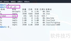 Kali Linux查看文件系统类型