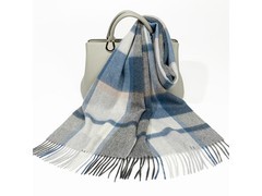 达芬奇密码雾蓝灰羊毛围巾59元