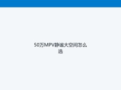 50万MPV静谧大空间怎么选