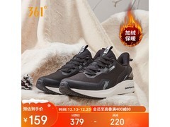 361°男士冬季加绒跑步鞋低至159元