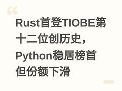 Rust首登TIOBE第十二位创历史，Python稳居榜首但份额下滑