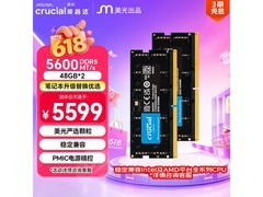 Crucial英睿达DDR5内存秒杀，低至5429元