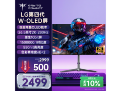 KTC G27P6M OLED电竞显示器2120元