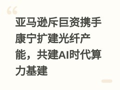 亚马逊斥巨资携手康宁扩建光纤产能，共建AI时代算力基建