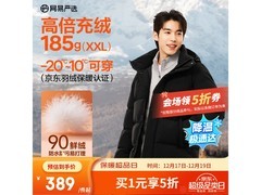 网易严选90鲜绒羽绒服289元抢
