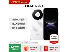华为Mate 80雪域白直降1100元