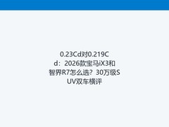 0.23Cd对0.219Cd：2026款宝马iX3和智界R7怎么选？30万级SUV双车横评